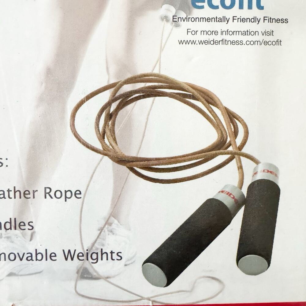 Weider Leather Jump Rope 9 Foot - Picture 4 of 5